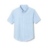 Unisex Light Blue Short Sleeve Oxford Shirt