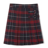 Girl's Navy/Red Plaid 2 Tab Skort
