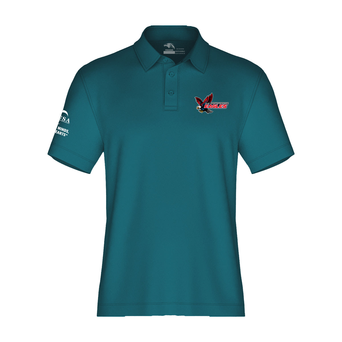 Clay Charter Academy Mascot - Freedom Activewear Polo (9)