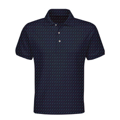 Polo Patriot Performance azul marino con detalles en rojo y blanco