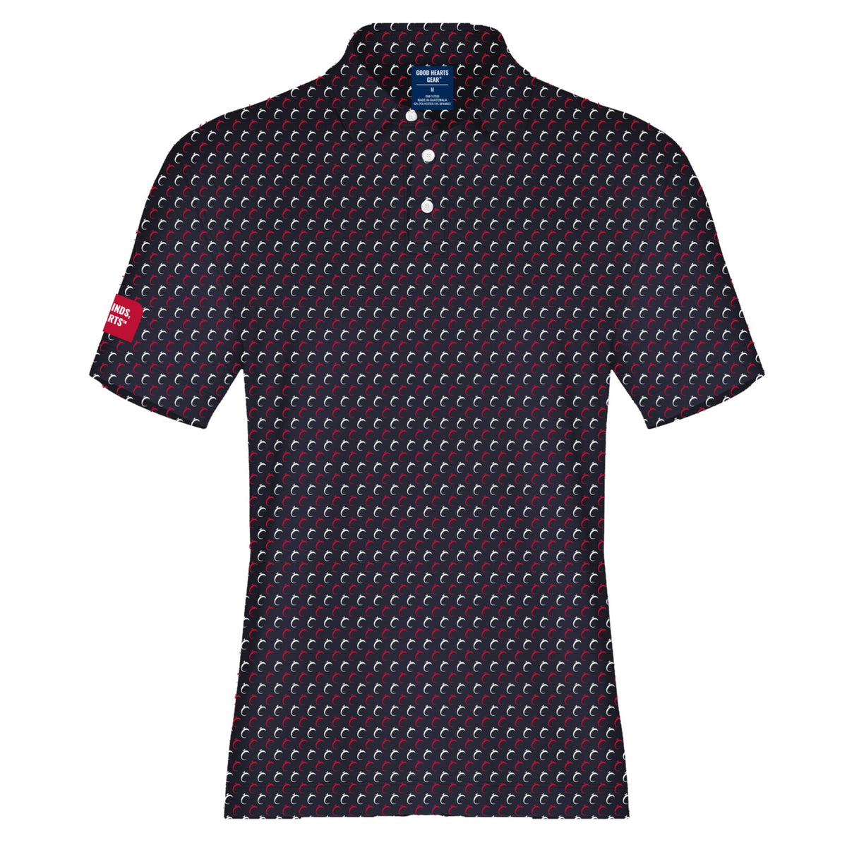 Patriot Performance Navy Polo with Red & White accents