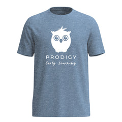 Prodigy Early Learning - Classic Logo Heathered Navy Blue Short Sleeve Tee