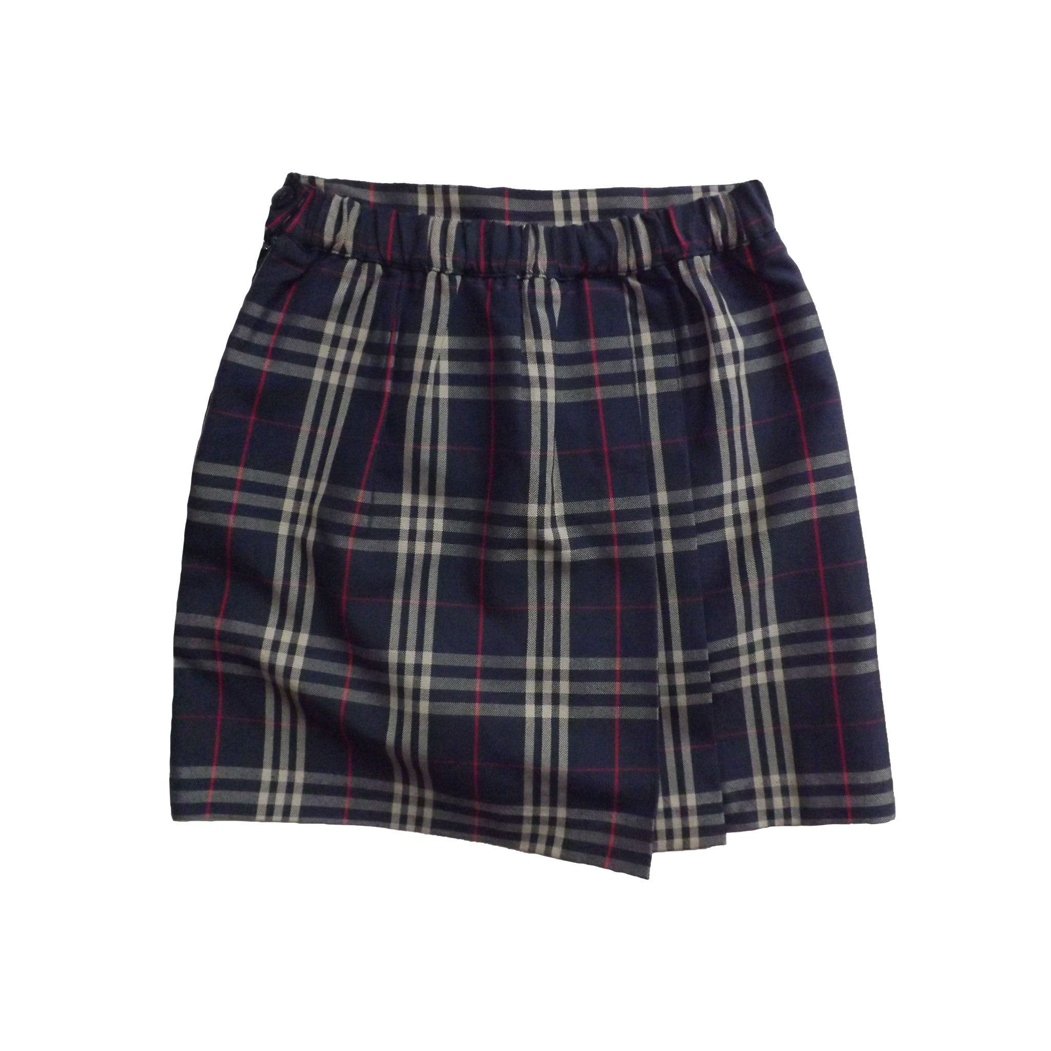 1776 Falda pantalón plisada de dos patadas a cuadros para niñas y mujeres
