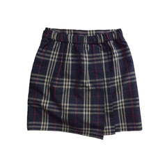1776 Falda pantalón plisada de dos patadas a cuadros para niñas y mujeres